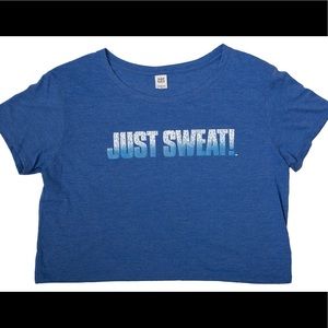 Junior's & Ladies Relaxed Crop Tee (Royal Frost)